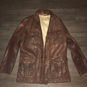 Banana Republic Leather Trench Coat